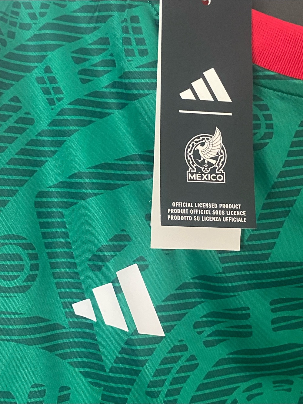 adidas Mexico Green and Red Dog Jersey - Picture 3 of 8